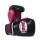Sandee Neon Leather Boxing Gloves Black Pink Muay Thai Kickboxing Training