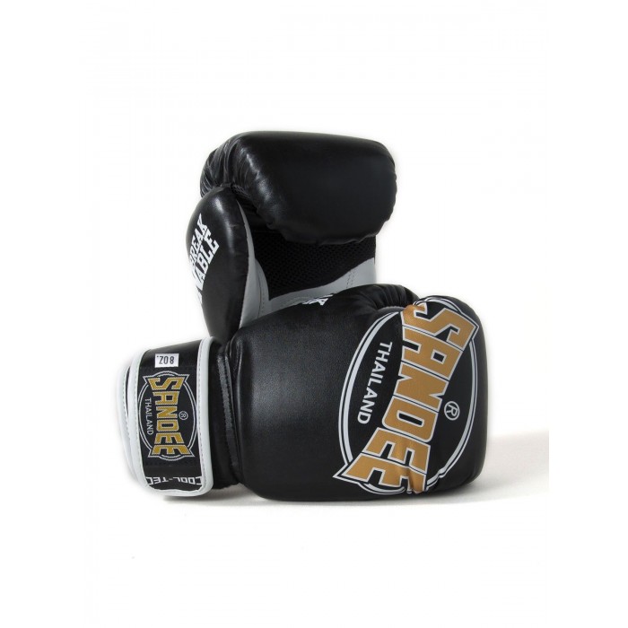 Sandee Kids Cool-Tec Boxing Gloves Muay Thai Kickboxing 4oz 6oz 8oz Black Gold