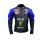 Kw Motorcycle Jacket Mens Black Blue Racing Leather Jacket