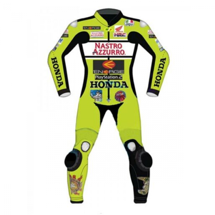 Honda Nastro Azzurro Motorcycle Motogp Motorbike Racing Leather Suits
