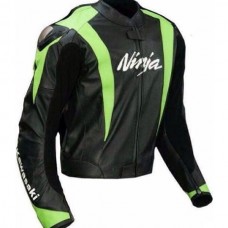 Men’s Kawasaki Ninja Motorcycle Racing Leather Jacket