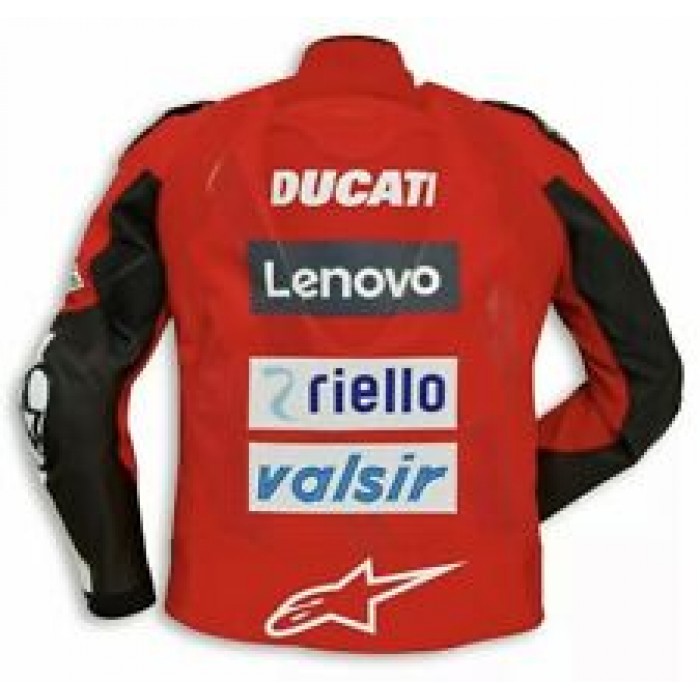 Ducati Lenovo Custom Made Best Quality Racing Leather Jacket For Mens