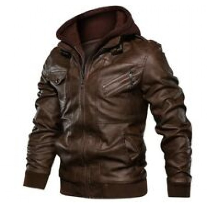 Custom Made Best Quality Fashion Hooded Leather Jacket For Mens In All Colors