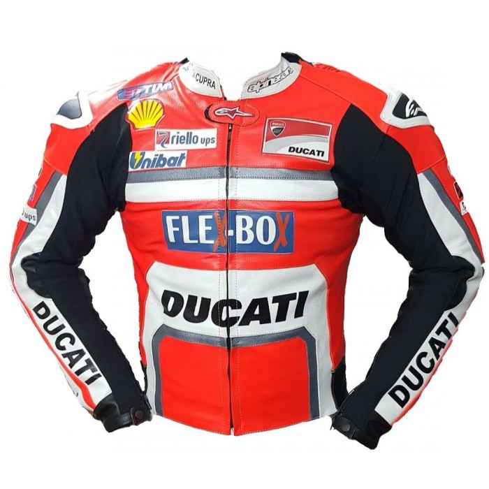 Ducati Multicolour Motorbike Racing Bsst Quality Leather Jacket