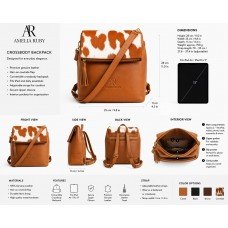 Ladies cowhide bagpack