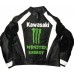 Kw Cowhide Motorcycle Jacket Motorcycle Motorbike Black Racing Monster Leather Jacket Men's