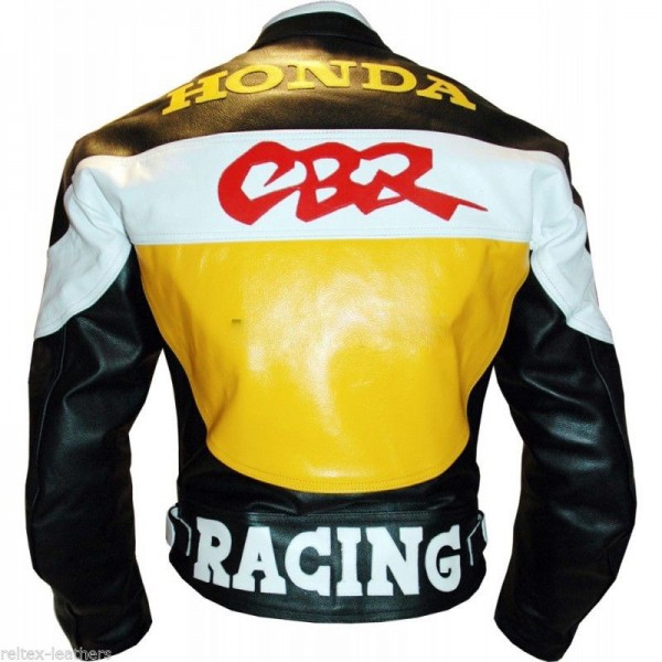 Honda CBR Motorcycle Leather Biker Racing Jacket