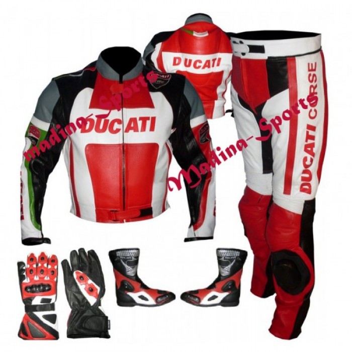 Ducati Corse Two Piece Leather Suit Set