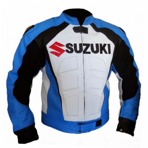 Suzuki  Motorcycle Leather Jacket Sports Motorbike Leather Jacket Cowhide Jacket