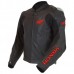 Men's Honda Wings Black Motorbike Perforated Leather Jacket