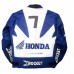 New Honda Joe Rocket Blue Motorcycle Leather Jacket