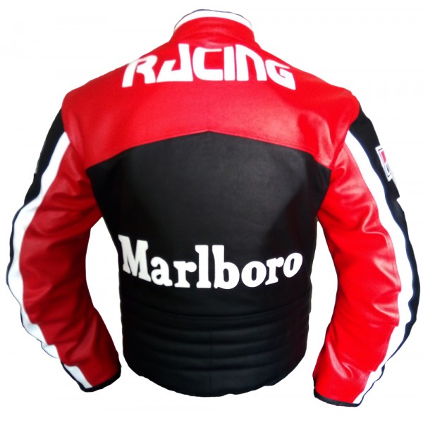 Marlboro Motorcycle Racing Leather Jacket Men