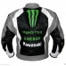 Kw  Men Gray Monster Motorcycle Biker Racing Leather Jacket