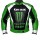 Kawasaki  Men Green Monster  Motorcycle Biker Racing Leather Jacket