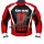 Kw Men Red Monster Motorcycle Biker Racing Leather Jacket