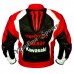 Men Red Monster Motorcycle Biker Racing Leather Jacket
