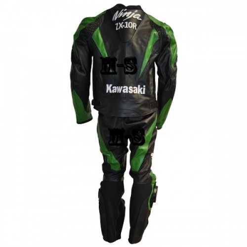 Motorcycle Leather Suit Kawasaki Ninja Green Motorbike Leather Suit