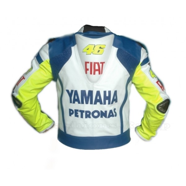 Yamaha FIAT TEAM RACING VALTINO ROSSI BIKER LEATHER JACKET
