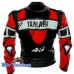 Yama Customized 46 Rossi Red Biker Leather Jacket Men