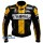 Yama Customized 46 Rossi Yellow Biker Leather Jacket Men