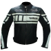 Motorcycle Armor Jacket  BLACK AND WHITE MOTORCYCLE BIKER LEATHER JACKET