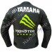 Yama Motorcycle Armor Jacket  Black Biker Leather Jacket