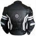 Yamaha Black Motorbiker Leather Jacket Men