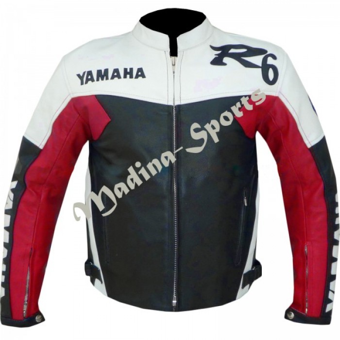 Yama Motorcycle Jacket For Men R6 Red Motorbike Leather Jacket Men's