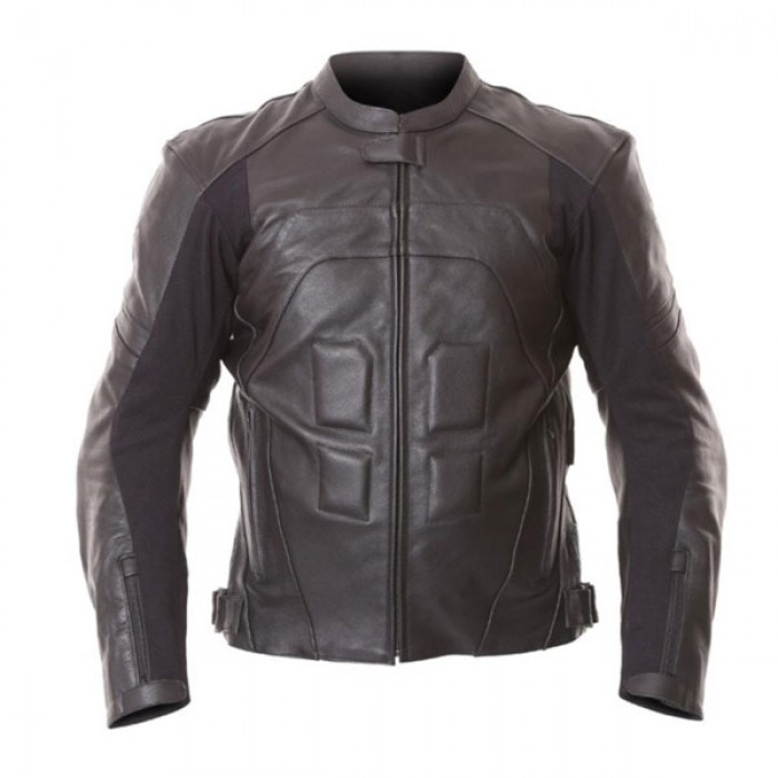 Black Mens Motorcycle Leather Jackets For Racer