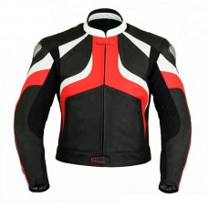 Red Flash Gear Men Leather Motorcycle Racing Jacket 2020